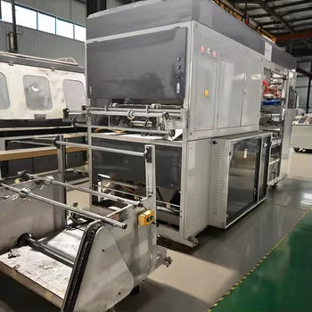 Máquina de moldagem a vácuo de segunda mão controlada por PLC para materiais de alta potência e PS