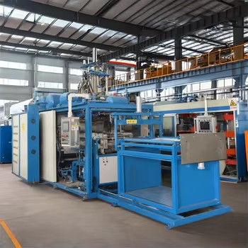Máquina de termoformagem de 380 V de controlo PLC para largura de 710 mm, capacidade de 4000 kg