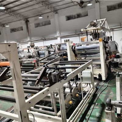 Máquina de extrusão de plástico controlada por PLC com projeto de parafuso personalizado e matriz de extrusão