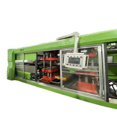 Máquina de termoformagem de plástico, de segunda mão, totalmente automática, para formar, cortar e empilhar plásticos sob pressão positiva e negativa