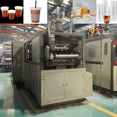 Máquina de fabricação de copos de plástico descartável de material PP de qualidade alimentar totalmente automática