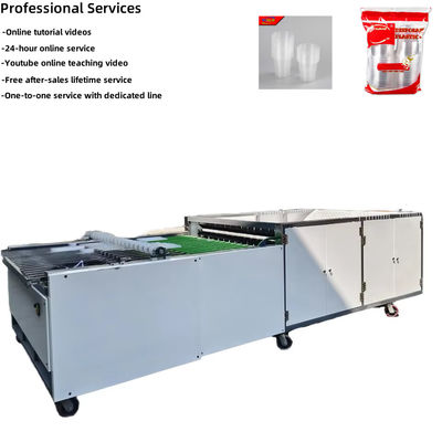 Máquina automática de empilhamento de copos de plástico descartáveis