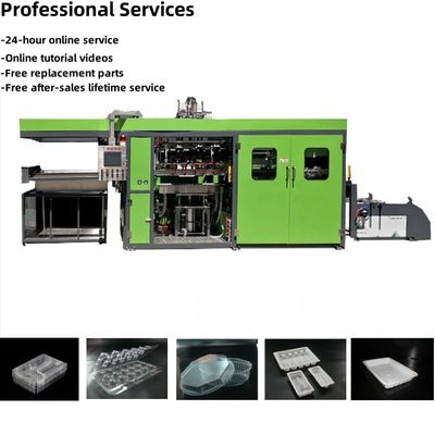 Caixa de ovos Máquina de moldagem a vácuo de produção Alta automação 0,12 mm-2 mm Espessura do material 3000 kg Peso da máquina
