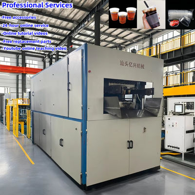 Máquina de termoformagem de plástico altamente automatizada para fabricação de copos de água de plástico, fácil de operar e formar Altura 210 mm