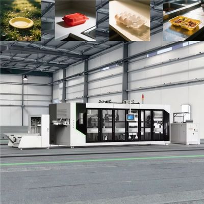 Máquina de termoformagem de tampa de plástico totalmente automática
